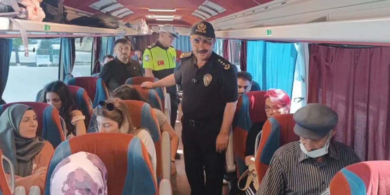 Samsun’da yolcu otobüslerinde kemer denetimi!