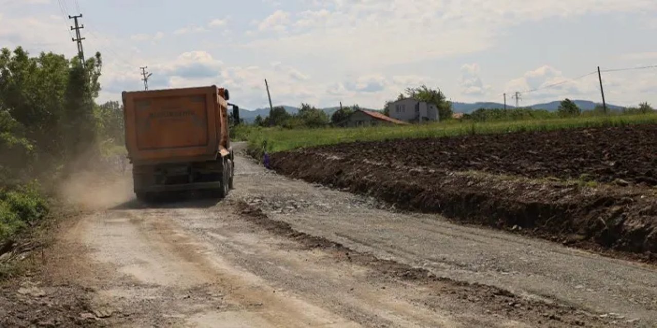 Samsun’da 9 mahalleyi birbirine bağlayan yol için hummalı çalışma