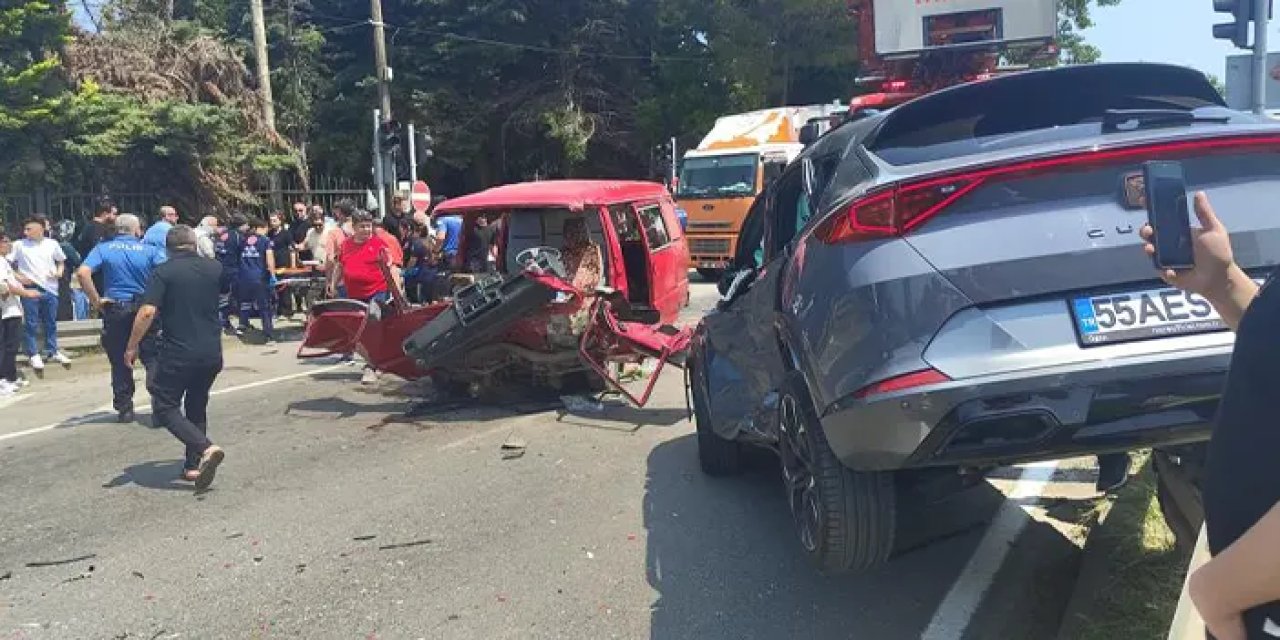 Samsun’da korkutan kaza: 5 kişi yaralandı