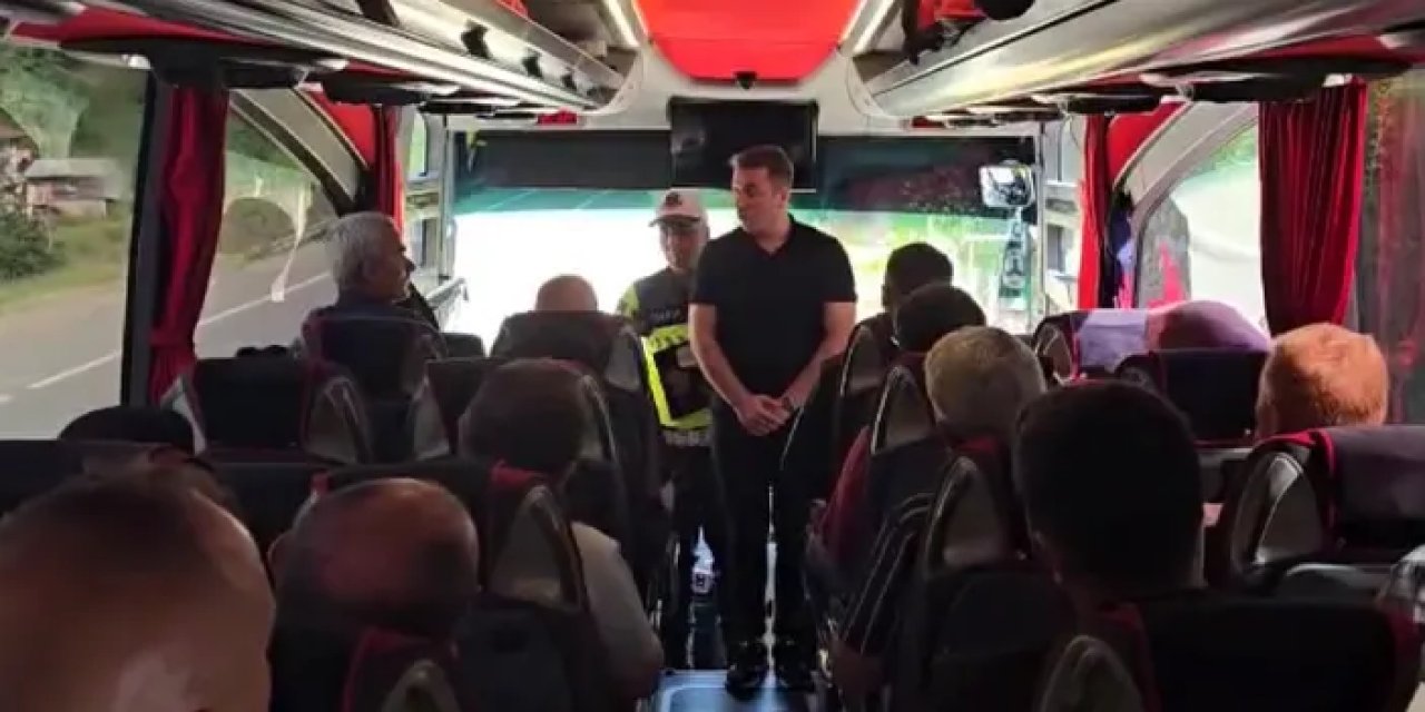 Giresun'da jandarmadan otobüslere denetim!