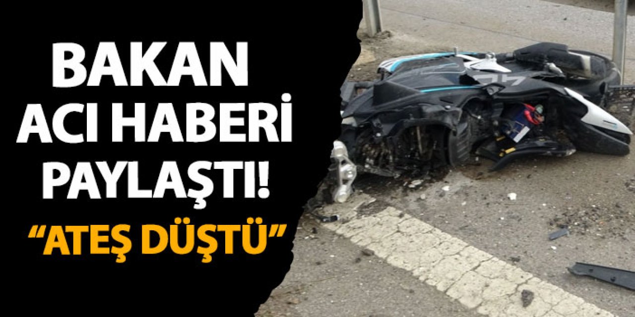 Bakan acı haberi paylaştı! “Ateş düştü”