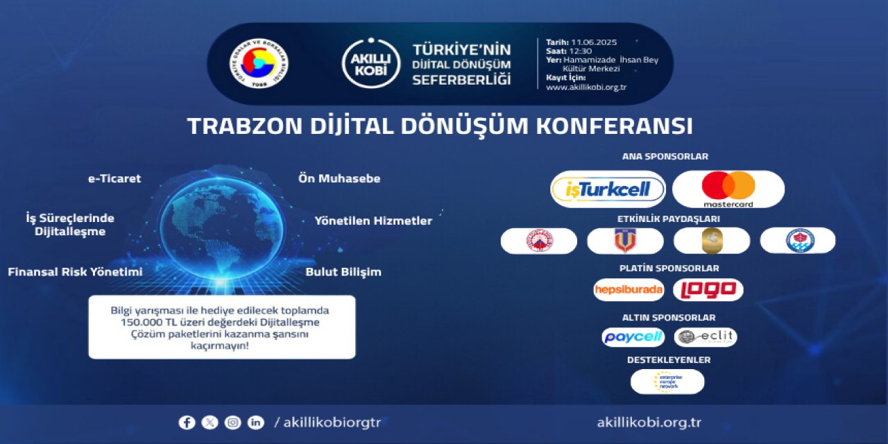 Trabzon’daki KOBİ’ler Gelecekle Buluşuyor: Dijital Dönüşüm Konferansı 11 Haziran’da!