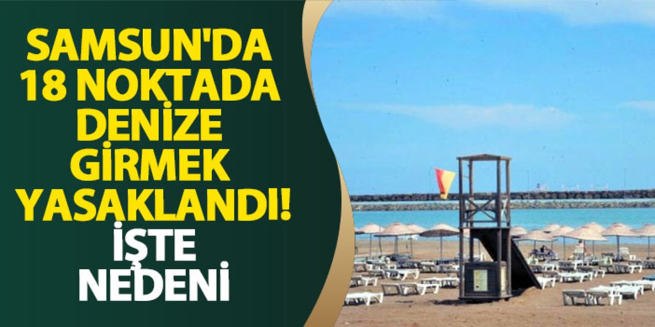Samsun'da 18 noktada denize girmek yasaklandı! İşte nedeni