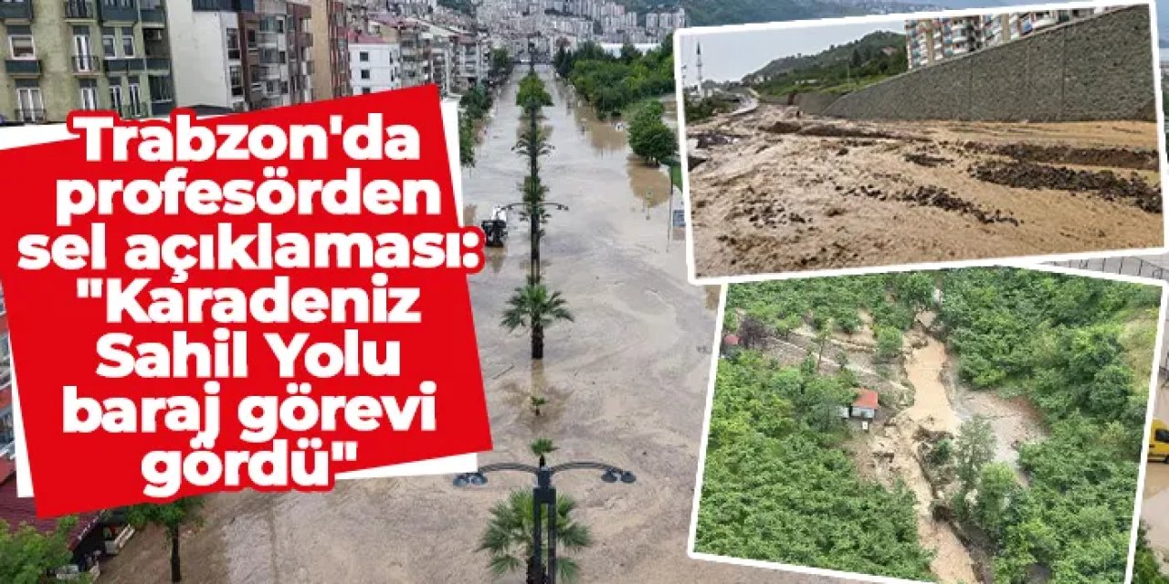 Trrabzon'da profesörden sel açıklaması: "Karadeniz Sahil Yolu baraj görevi gördü"