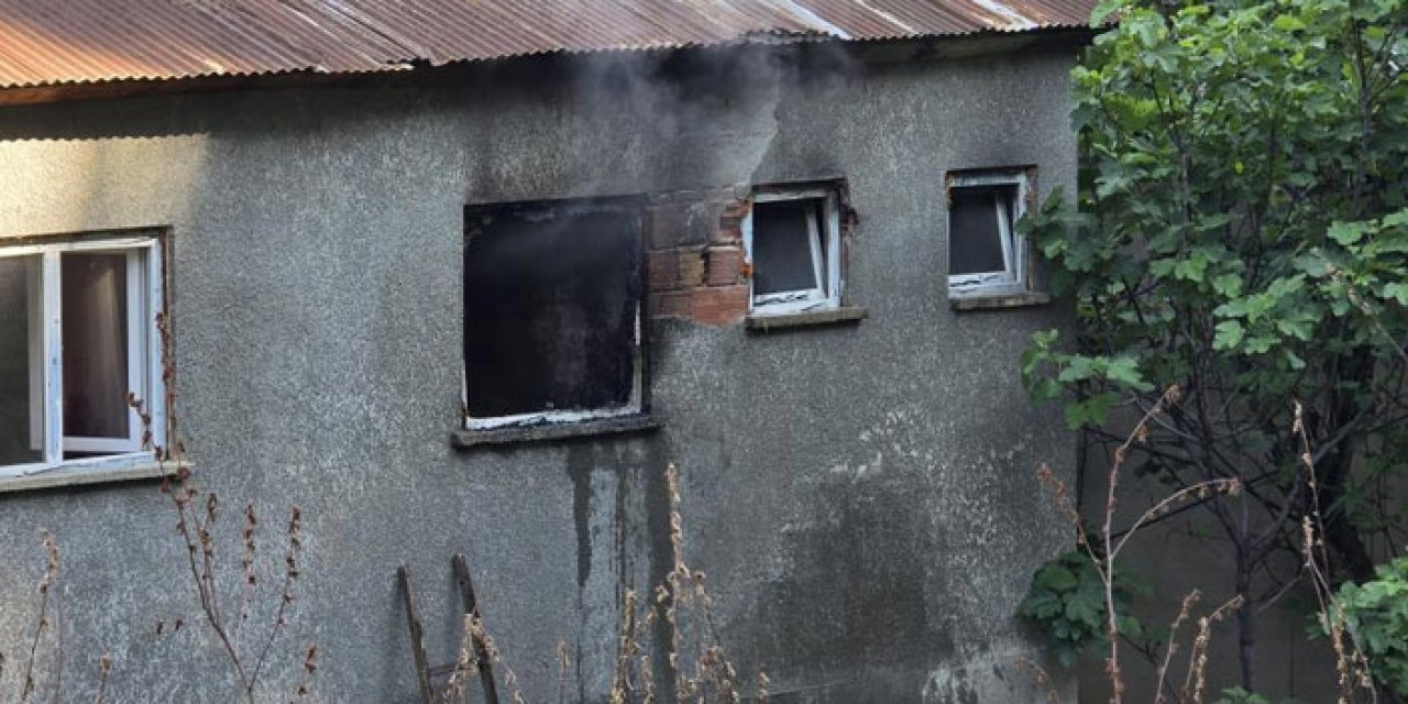 Artvin’de ev yangını! Kovalarla söndürdüler