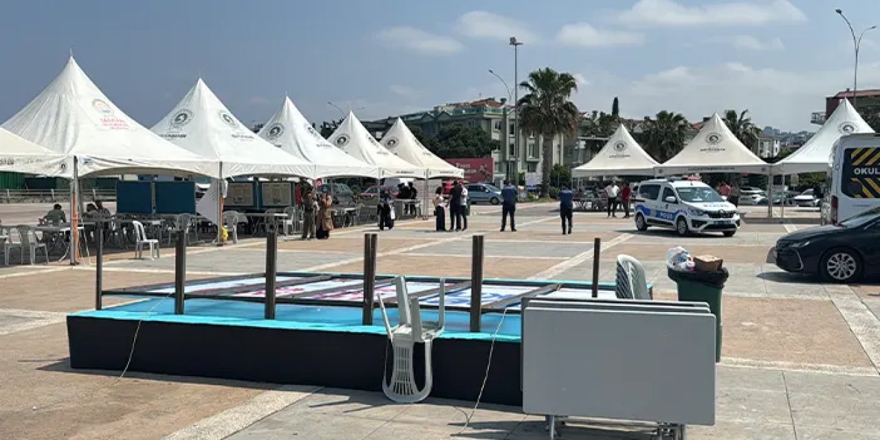 Samsun'da demir pano öğrencilerin üzerine düştü! Yaralılar var