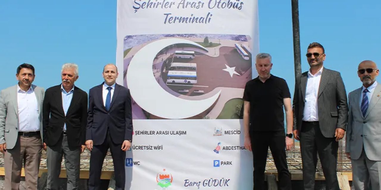 Eynesil'de otobüs terminalinin temeli atıldı