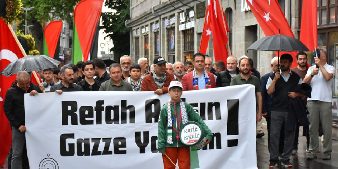 Trabzon'da Filistin'e destek için yürüdüler!