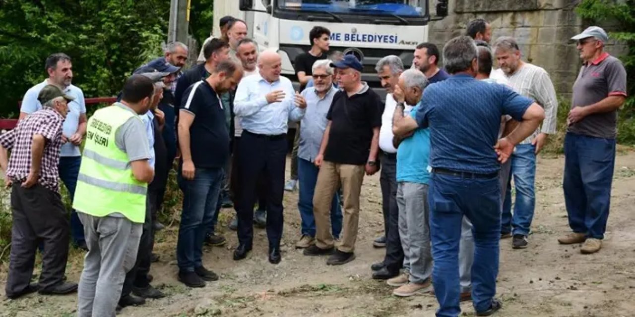 Samsun Terme’de yol ve kanallar genişletiliyor