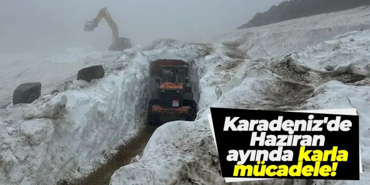 Karadeniz'de Haziran'da ayında karla mücadele!