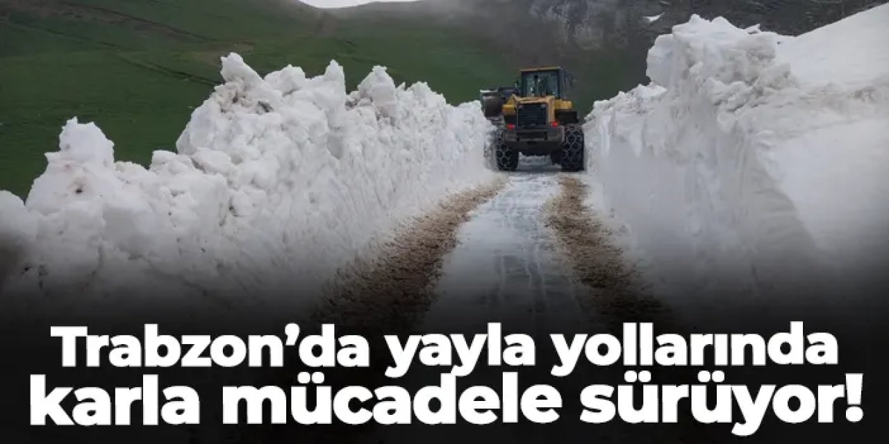 Trabzon’da yayla yollarında karla mücadele sürüyor