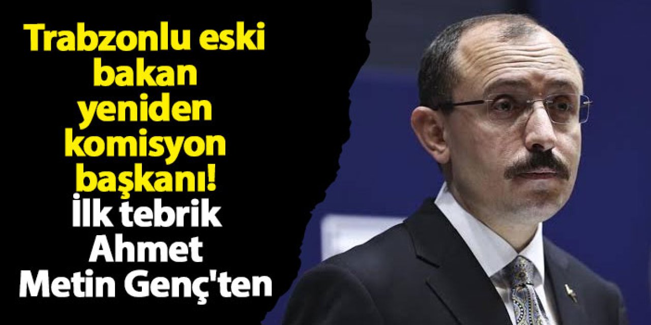 Trabzon’lu eski bakan yeniden komisyon başkanı! İlk tebrik Ahmet Metin Genç’ten