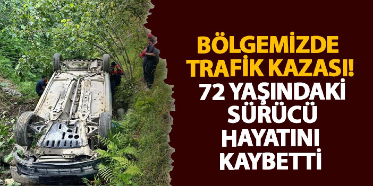 Bölgemizde trafik kazası! 72 yaşındaki sürücü hayatını kaybetti
