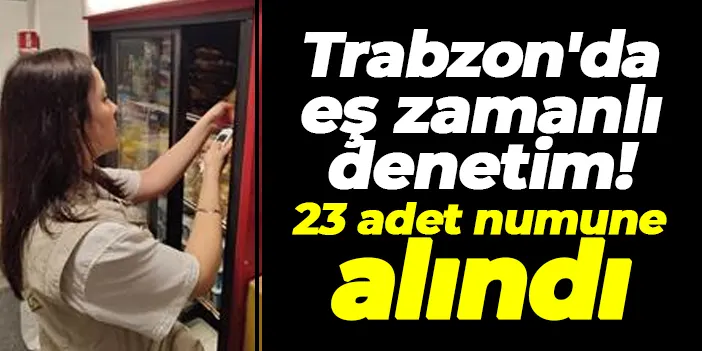 Trabzon'da eş zamanlı denetim! 23 adet numune alındı