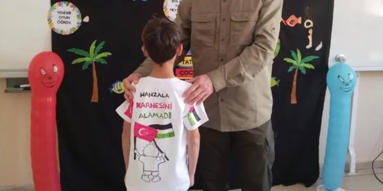 Gümüşhaneli minik Ömer’den karne gününde anlamlı hareket