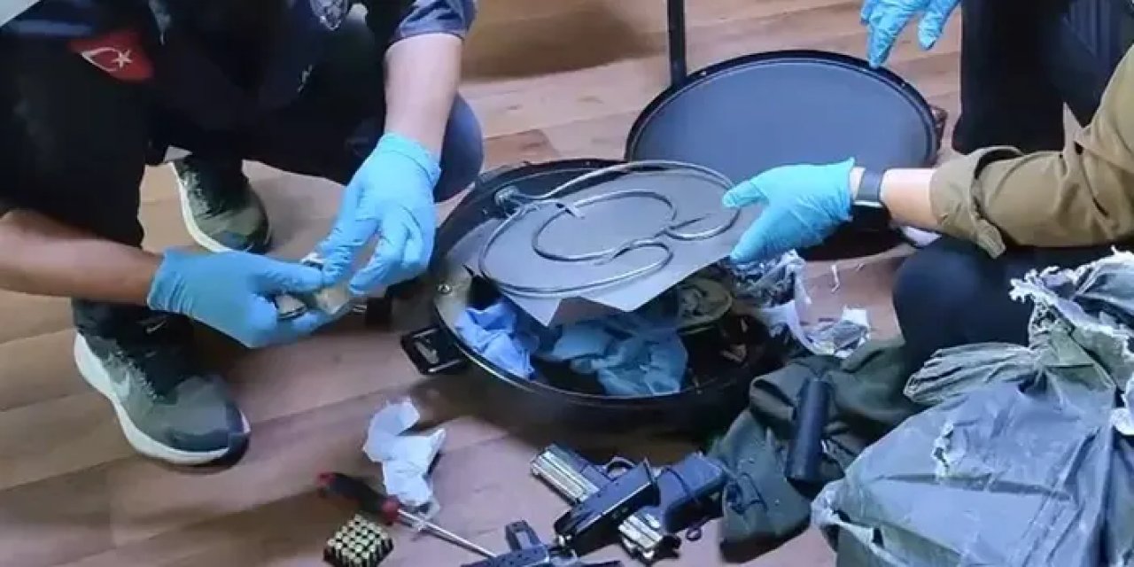 Samsun’da şok operasyon! Elektrikli katmer sacının içinden silah zulası çıktı