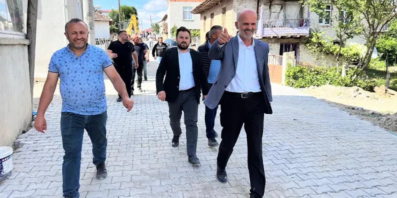 Samsun Ladik’te kırsal mahallelere parke taşı döşeniyor!