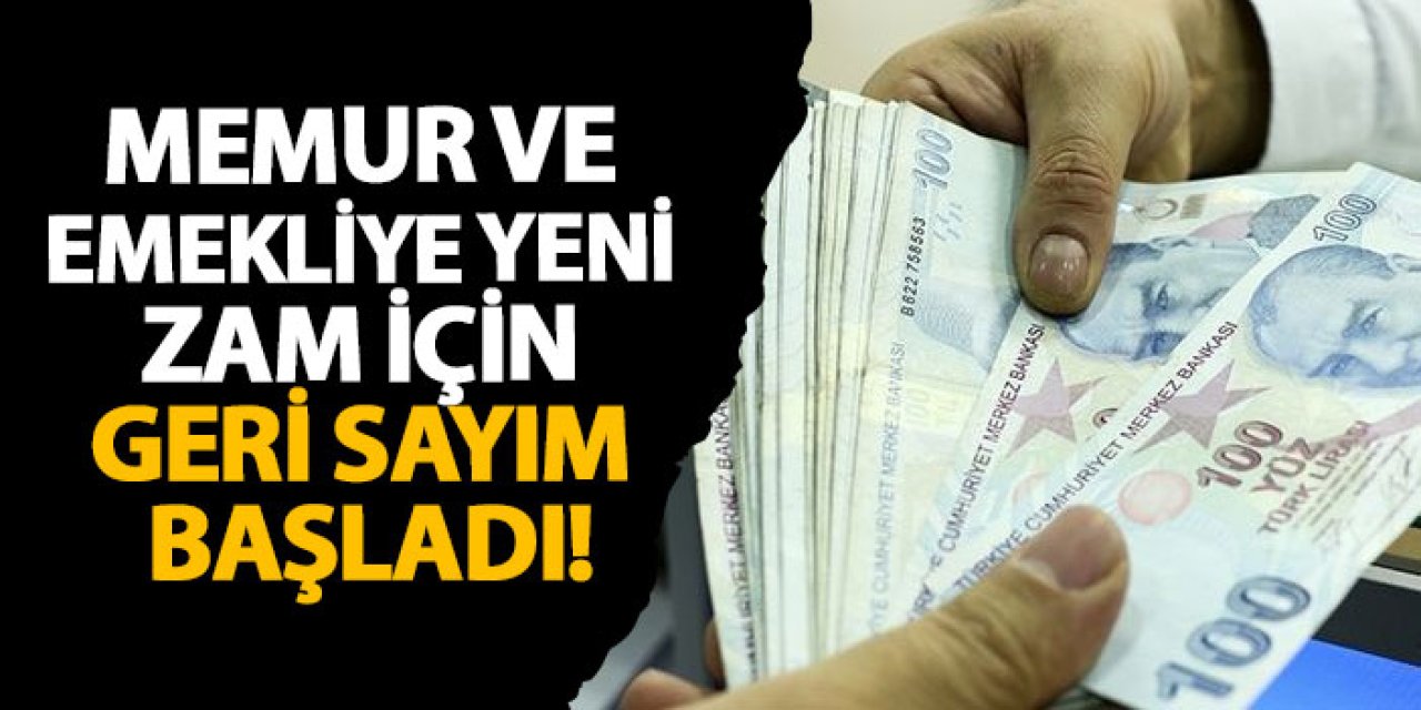 Memur ve emekliye yeni zam için geri sayım başladı!