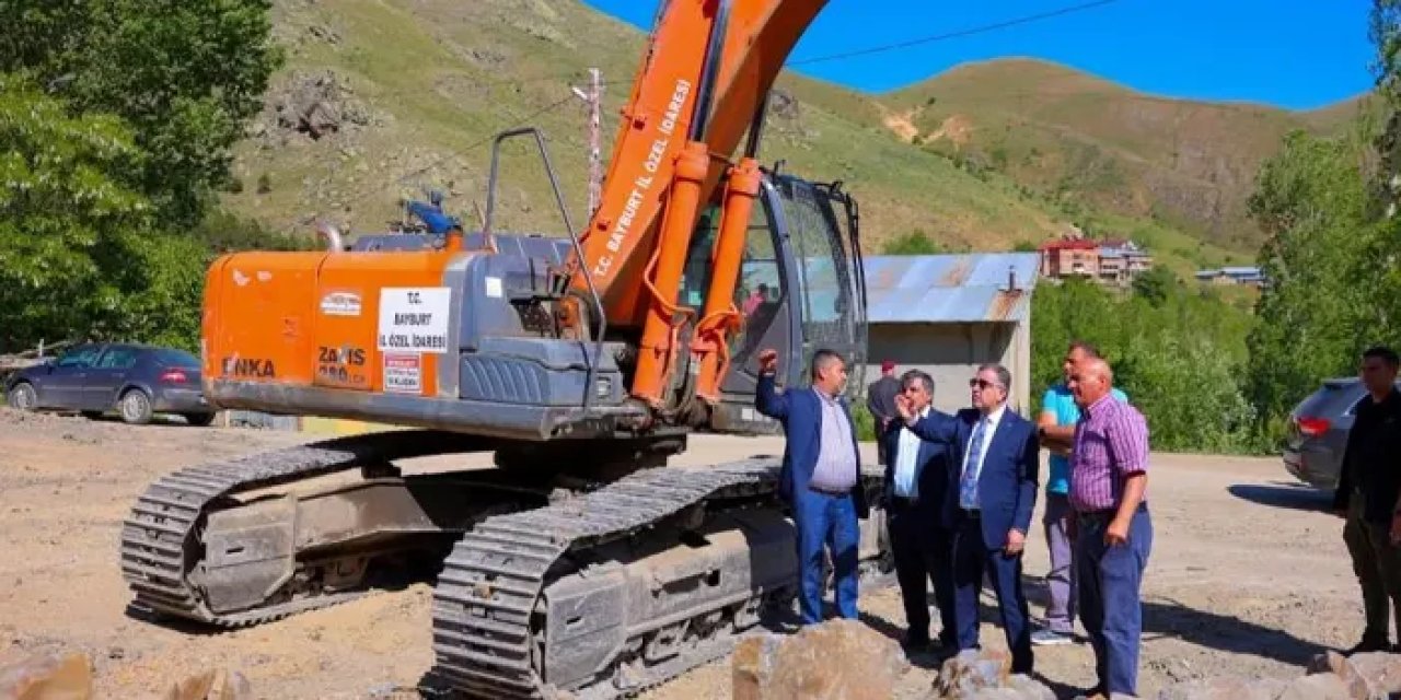 Bayburt Yoncalı Köyü’nde konak yapımına başlandı