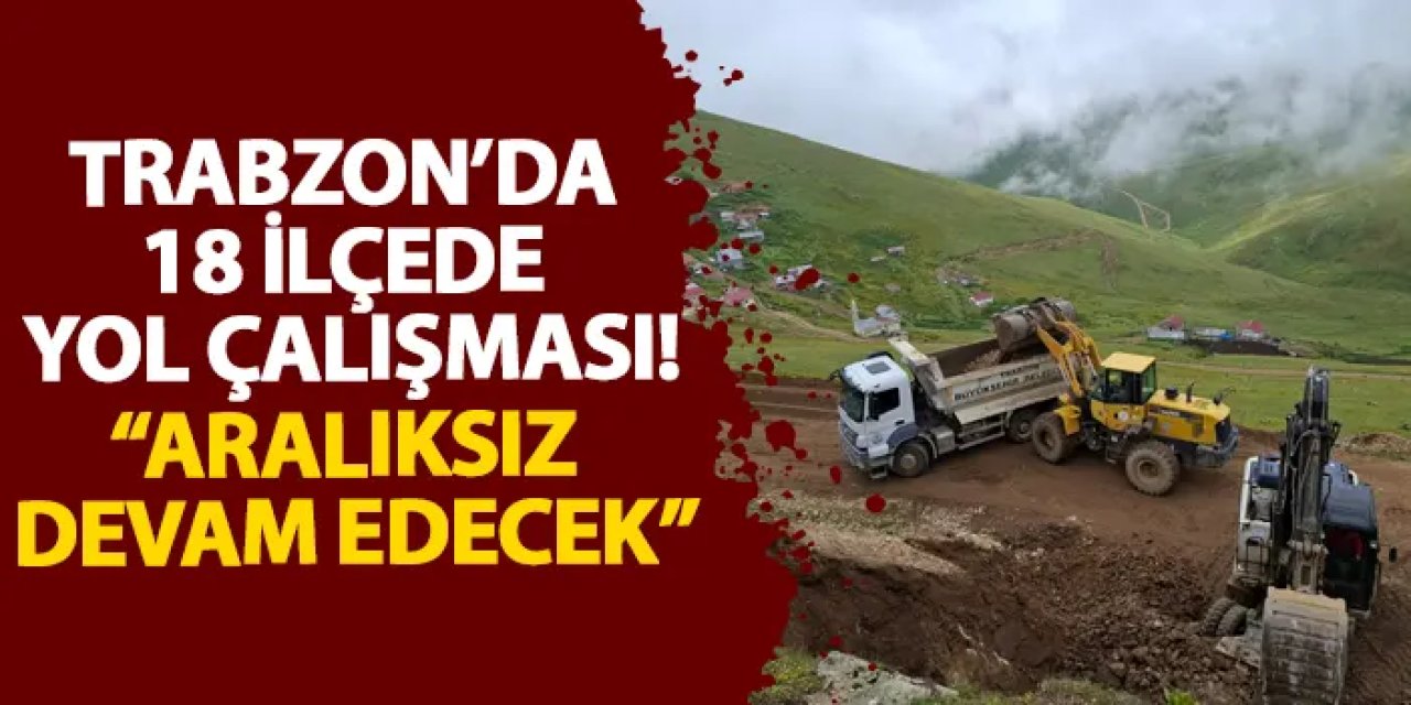 Trabzon’da 18 ilçede yol çalışması! “Aralıksız devam edecek”