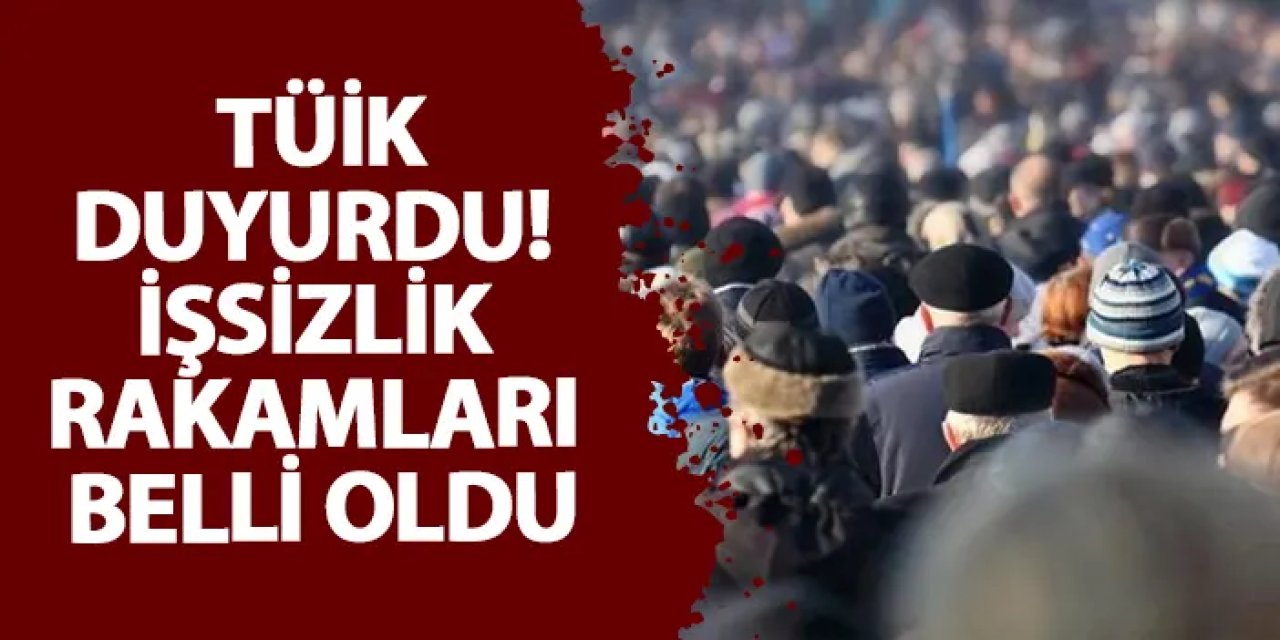 TÜİK duyurdu! İşsizlik rakamları belli oldu