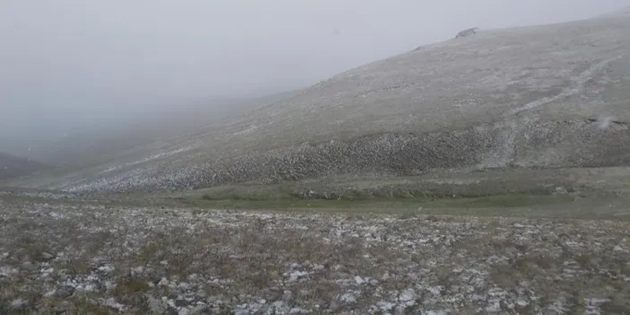 Gümüşhane’ye Haziran ayında kar yağdı!