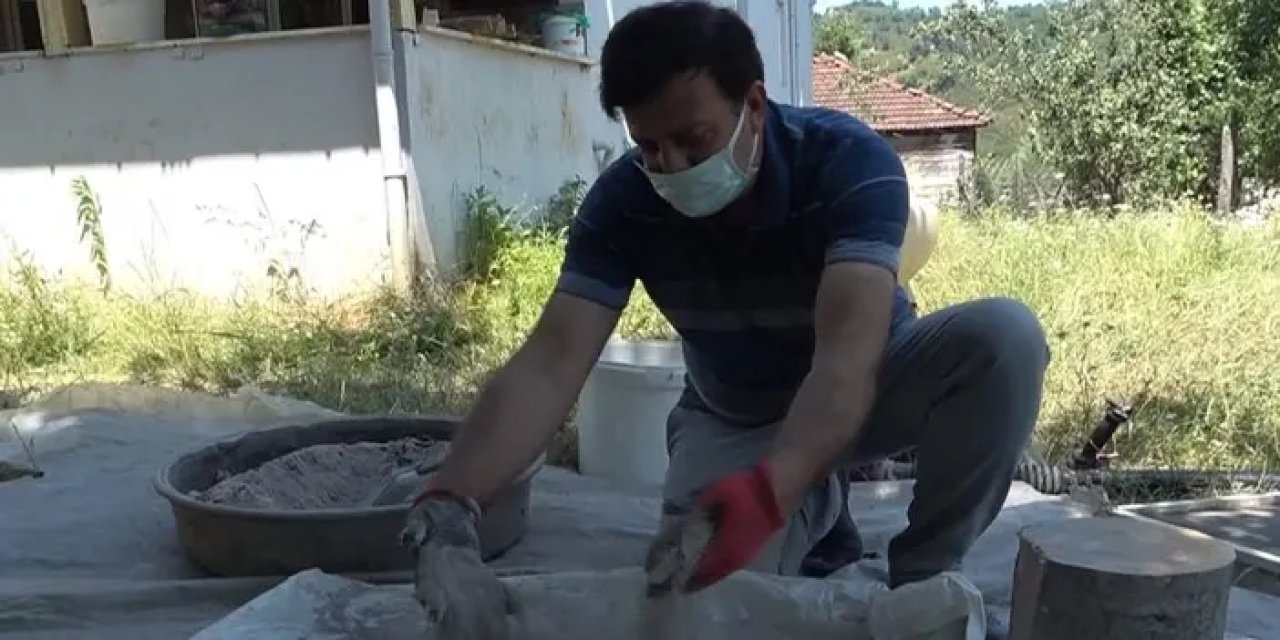 Samsun’da kimyasal yerine odun külü ile doğayı koruyor!