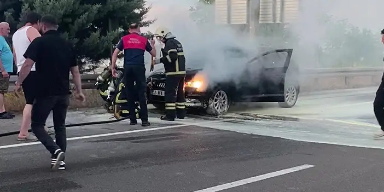 Ordu'da motor kısmında çıkan yangın paniğe yol açtı