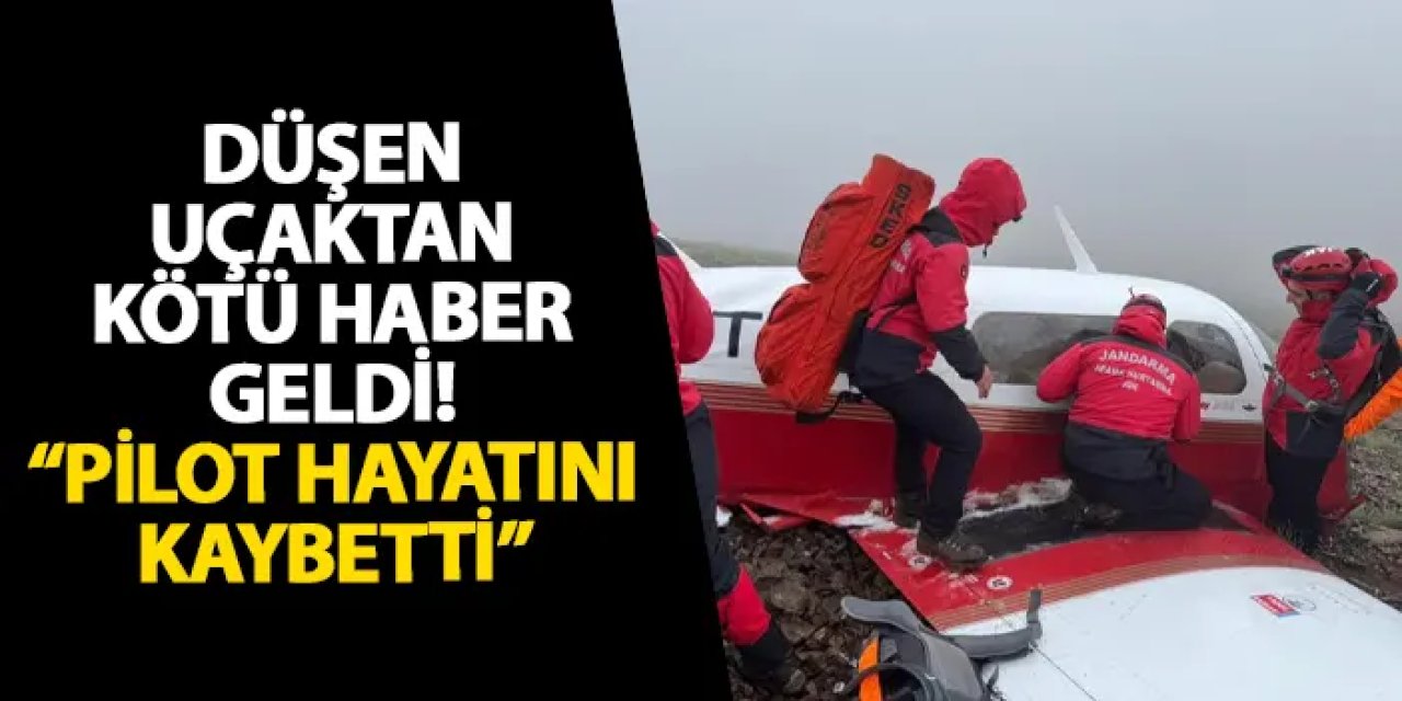 Rİze'de düşen uçaktan kötü haber geldi! “Pilot hayatını kaybetti”