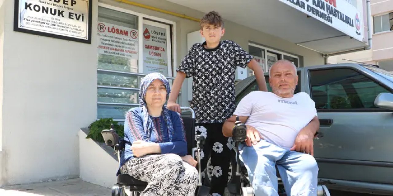 Samsun’da engelli çiftten lösemili oğullar için örnek mücadele!