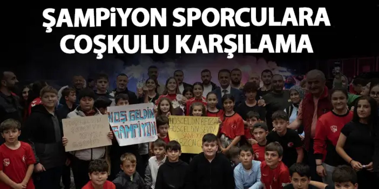 Trabzon’un gururu şampiyon sporculara coşkulu karşılama