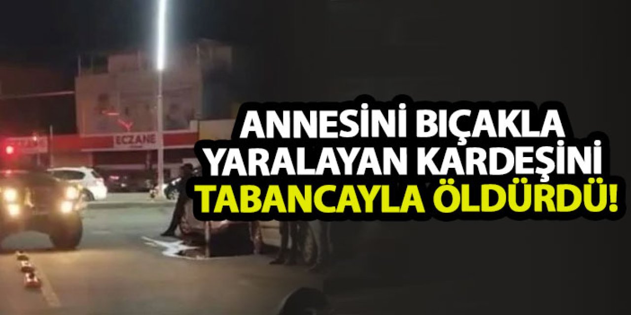 Annesini bıçakla yaralayan Kardeşini tabancayla öldürdü!