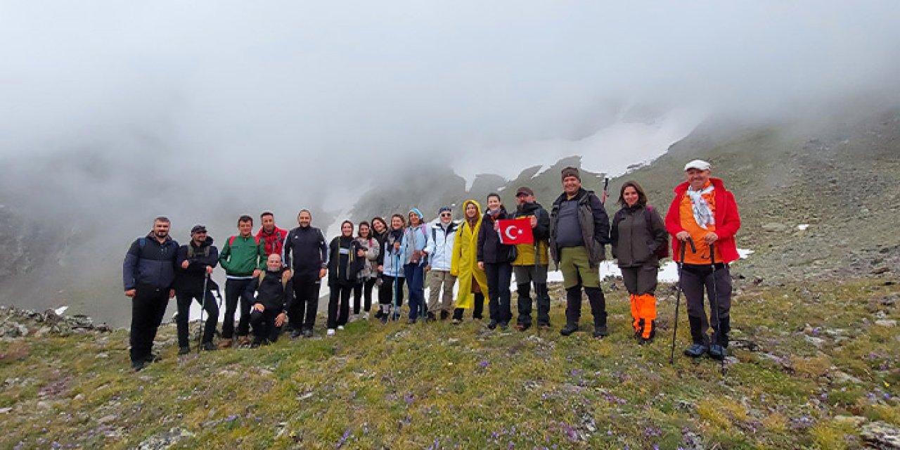 Gümüşhane 'de anı tırmanışı doğanın engeline takıldı