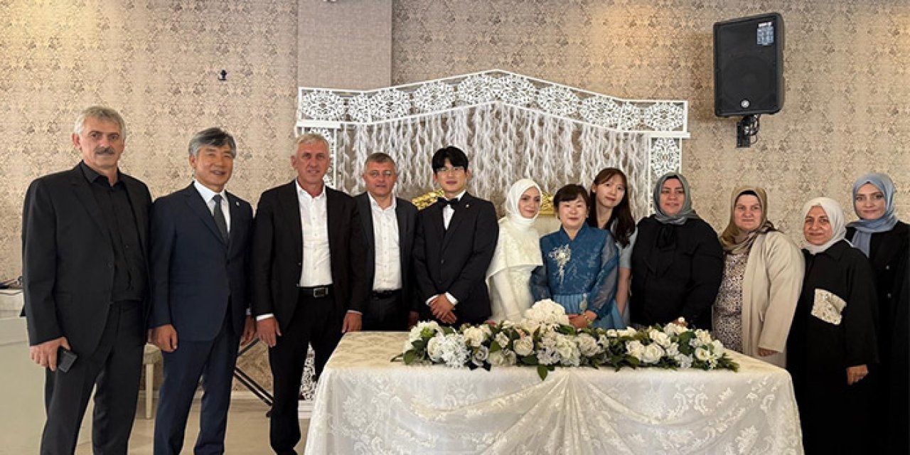 Güney  Kore'den Of'a uzana aşk nikah masasında buluştu!