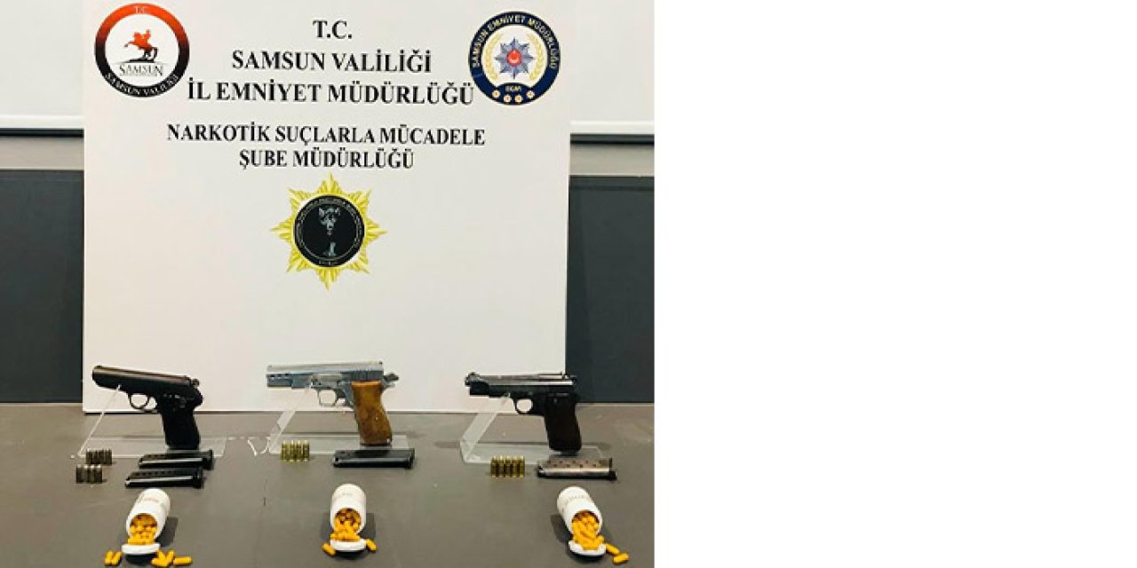 Samsun'da uyuşturucu ve silah operasyonu! 2 kişi gözaltında