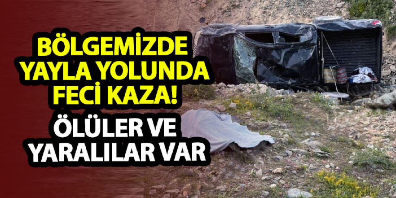 Bölgemizde yayla yolunda feci kaza! Ölüler ve yaralılar var