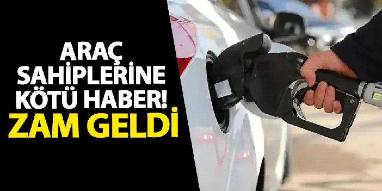 Araç sahiplerine kötü haber! Zam geldi