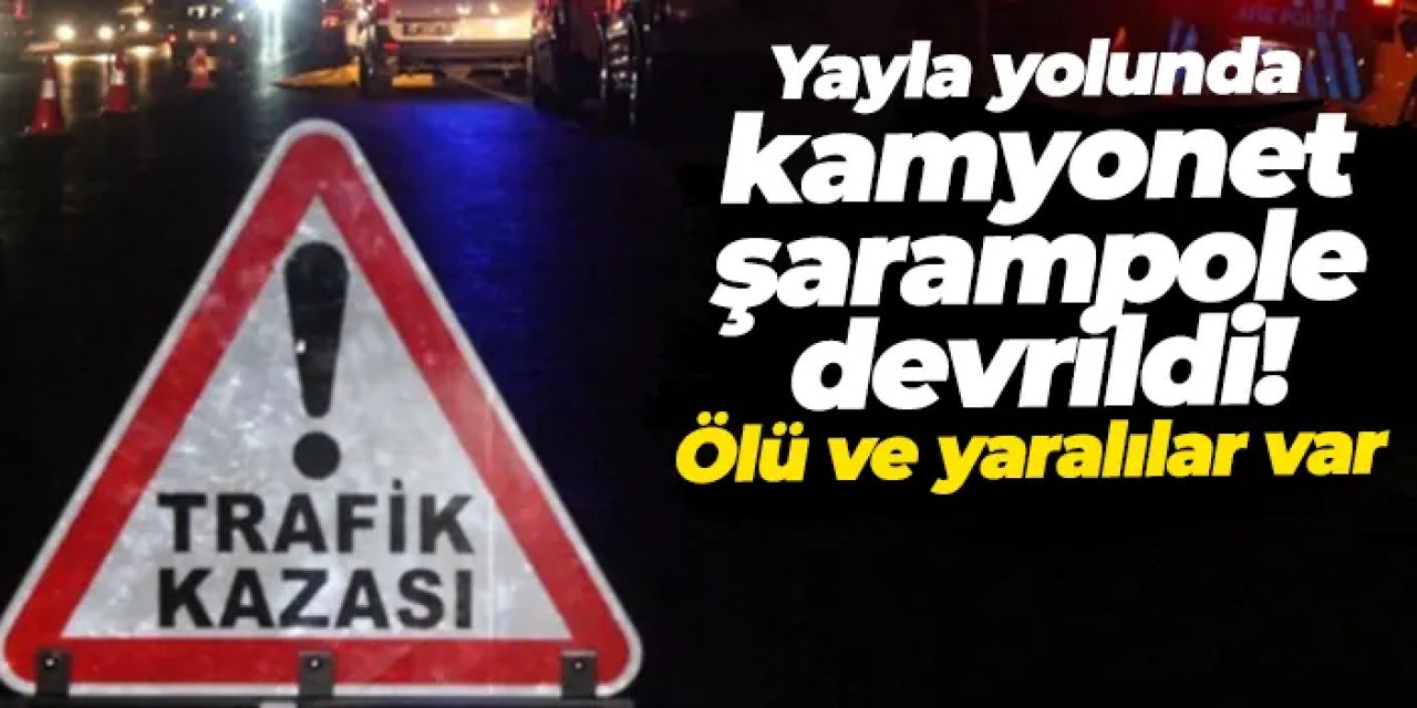 Gümüşhane’de feci kaza: Kamyonet şarampole devrildi, 1 ölü 5 yaralı