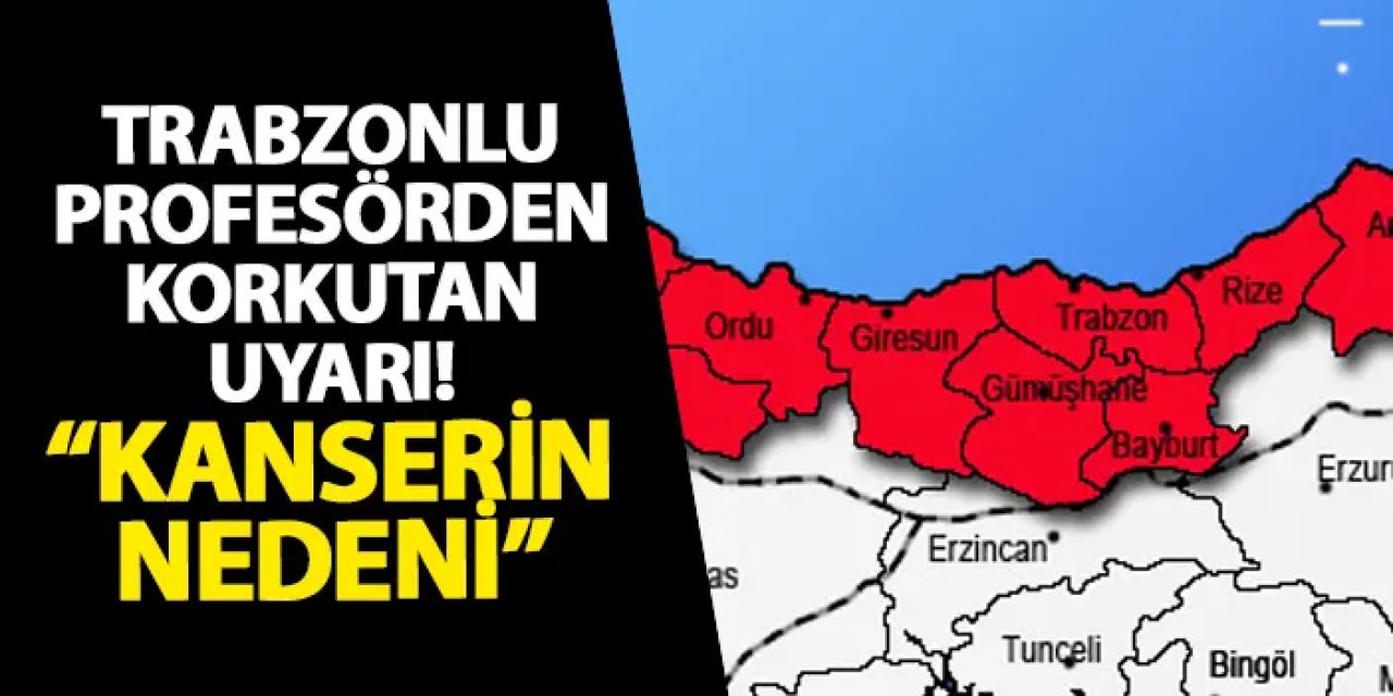Trabzonlu profesörden korkutan uyarı! “Kanserin nedeni”