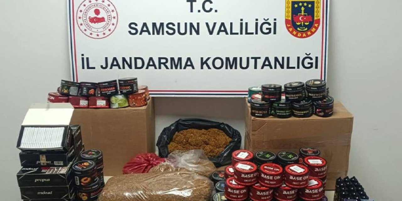 Samsun'da jandarmadan kaçak tütün operasyonu