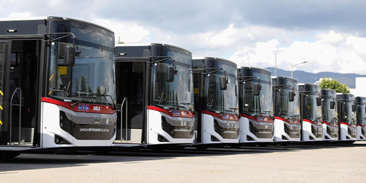 Samsun'da toplu taşımaya 25 yeni otobüs takviyesi