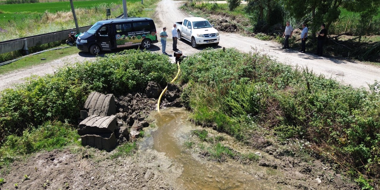 Samsun'da su kanalı taştı! Ekili tarım arazileri zarar gördü