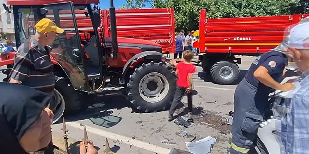 Samsun'da korkutan trafik kazası! 2 yaralı