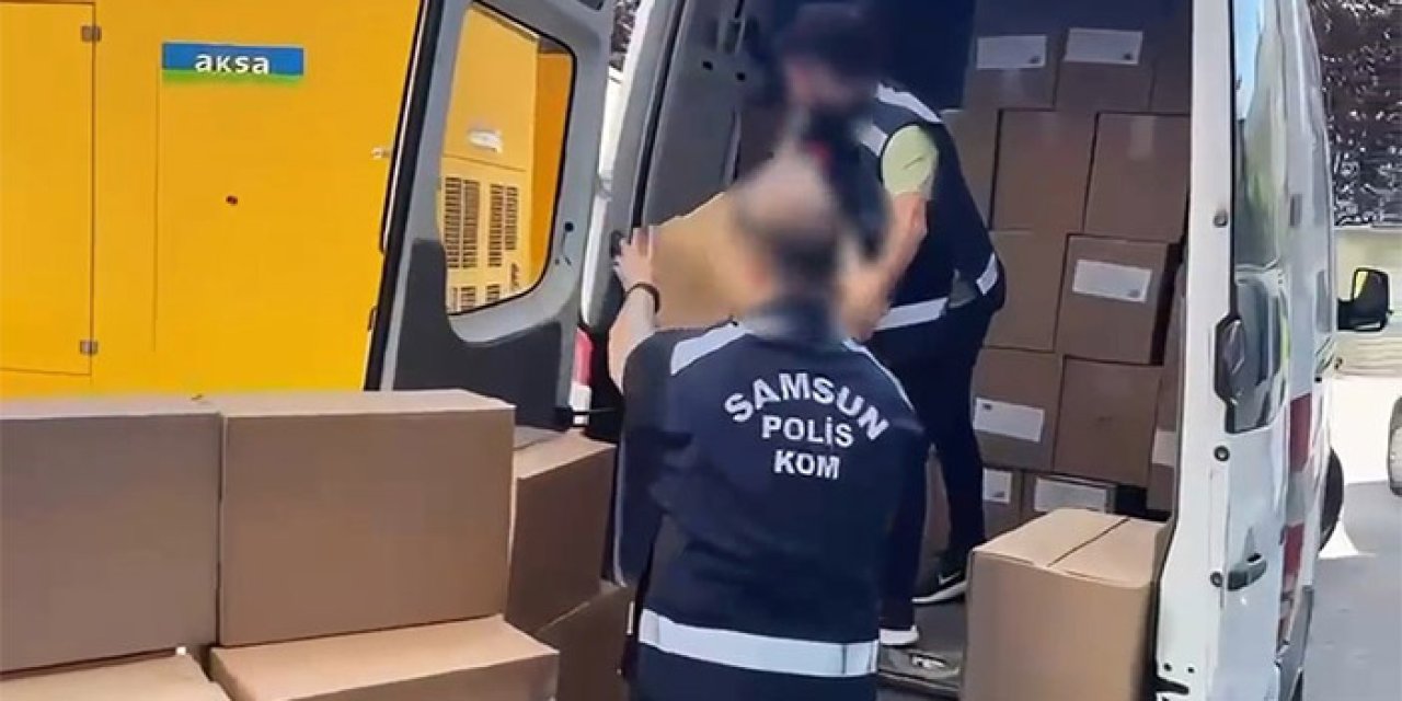 Samsun’da minibüsten 1 milyon 610 bin kaçak makaron çıktı!