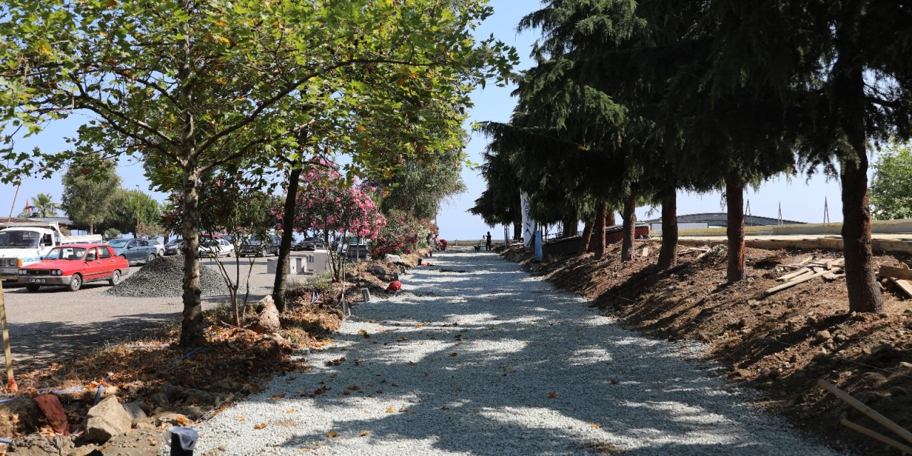 Akçaabat sahilinde 3. etap çalışmaları başladı