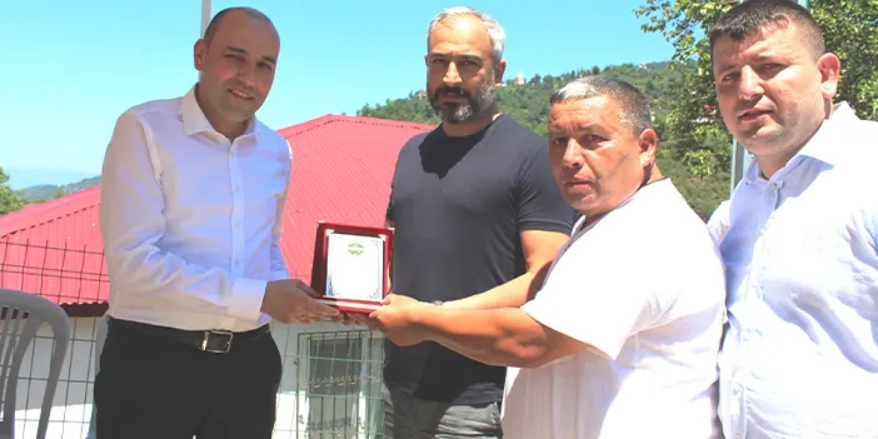 Giresun'da bir iş insanın vefat eden babası için yaptırdığı cami açıldı!