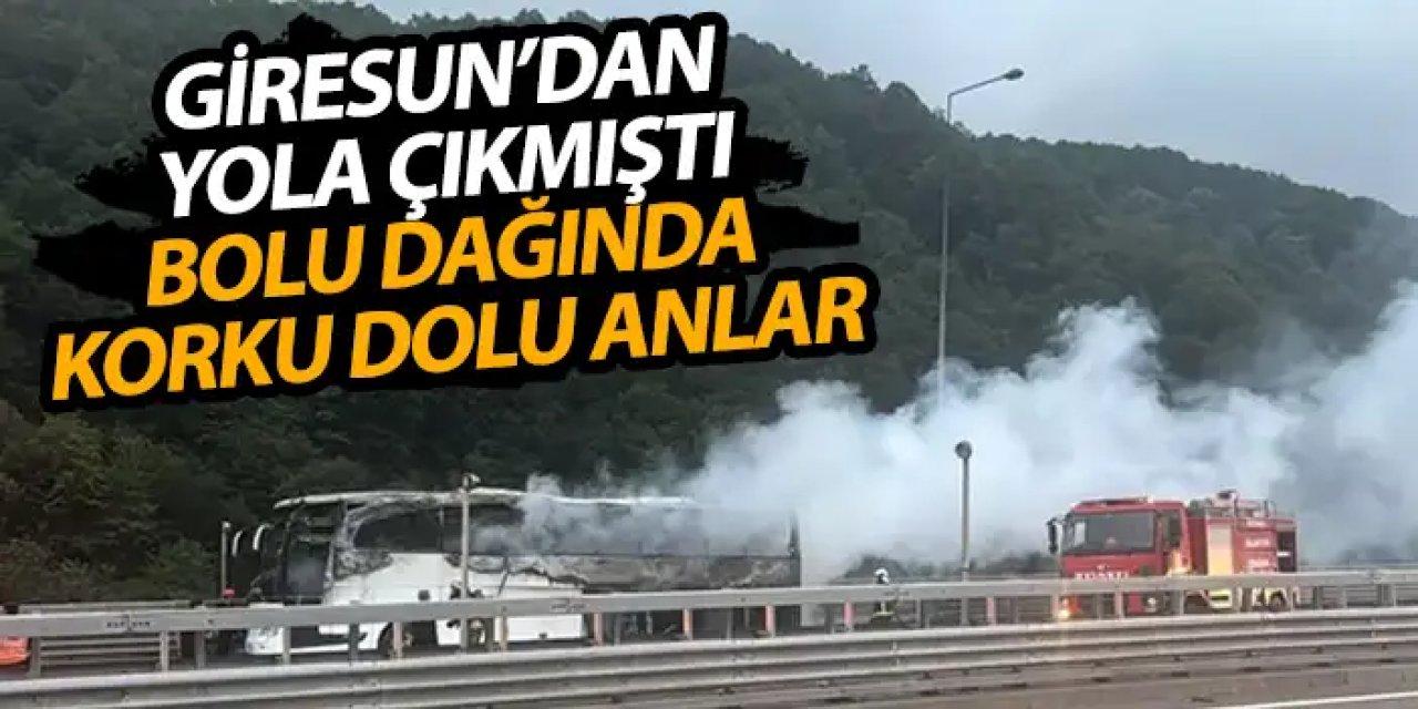 Giresun'dan yola çıktı! Bolu dağında korku dolu anlar