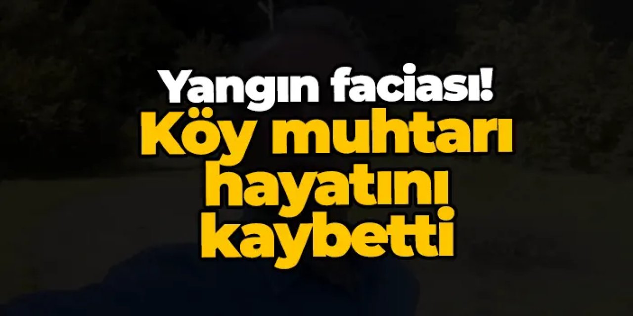 Giresun’da yangın faciası: Köy muhtarı hayatını kaybetti