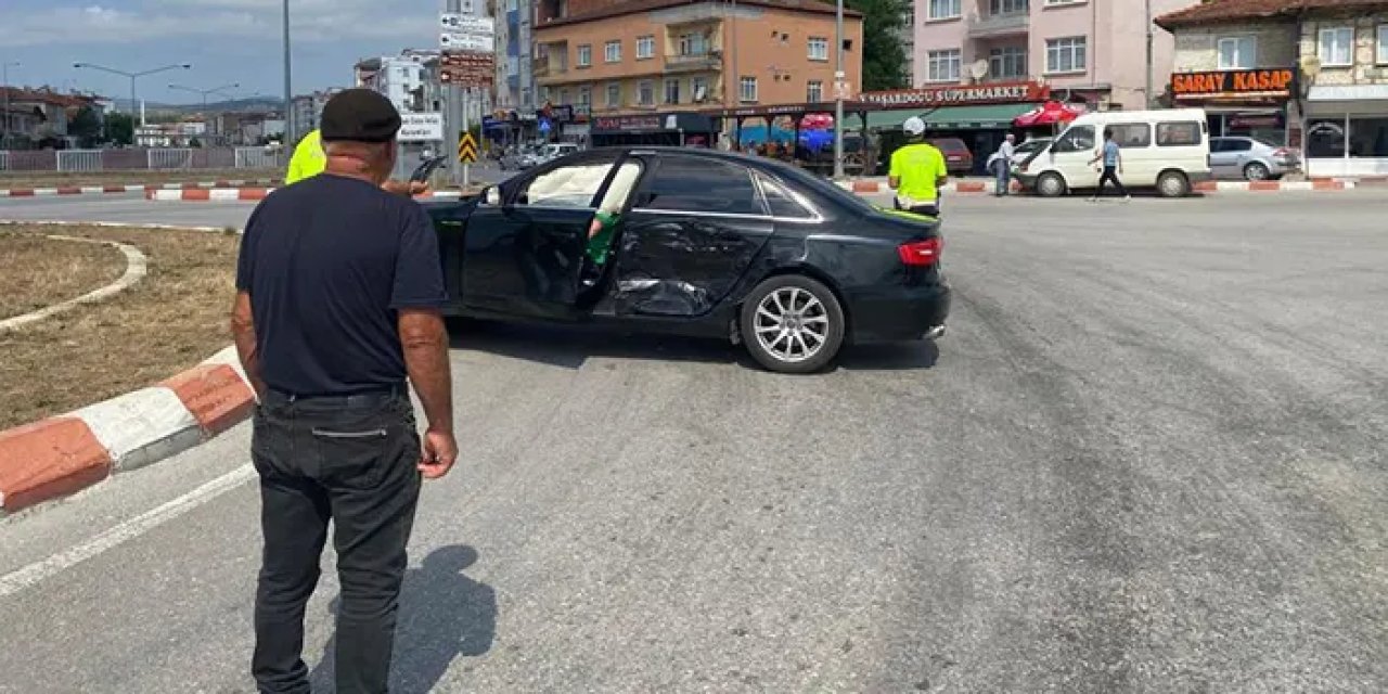 Samsun'da maddi hasarlı kaza!