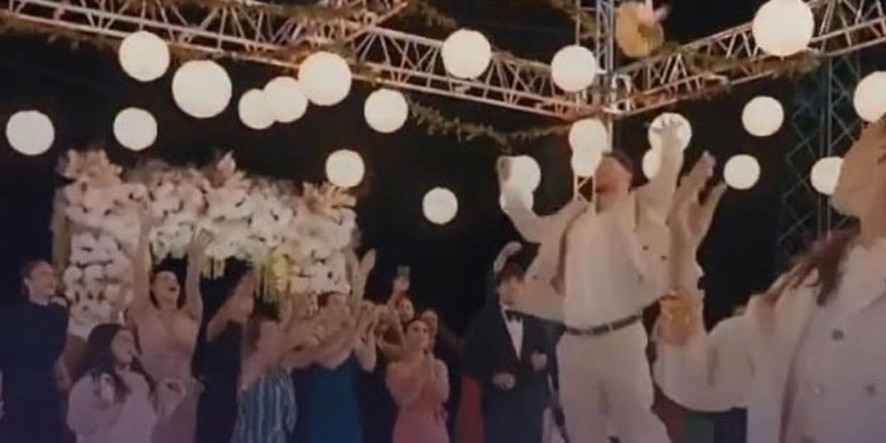 NBA yıldızı Alperen Şengün'den düğünde renkli anlar! Gelin çiçeğine "Blok" yaptı!